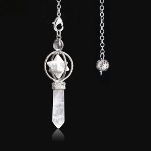 BMFUEW Energy Hexagram Merkaba Pendant Dowsing Pointed Meditation Witch Spiritual Pendulos Esotericism Sacred Geometry Crystal Pendulum Women