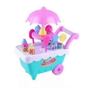 Childrens toy play house ice cream machine baby little girl candy ice cream ice cream cart kitchen set 34 pcs