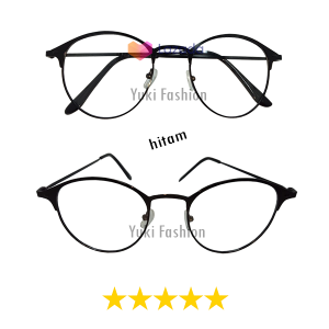 Termurah ! Kacamata Lensa Photocromic Frame Besi Titanium / Kacamata Fashion Hitam Gelap Pria Wanita Korean Design / Kacamata Normal Bentuk Frame Bulat Oval / Fashion Glasses Fotokromik Kaca Mata Gaya Kekinian Stylish Elegant / Kacamata Berubah Warna