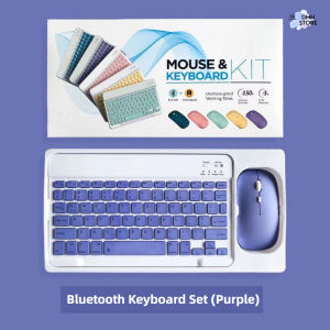 SG Stock Multi‑Color Bluetooth Keyboard Mouse Combo Portable Wireless 5.3 Quiet Typing Lightweight Keypad
