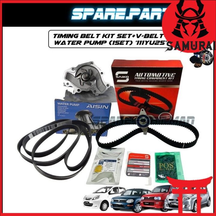Kelisa,Kenari,Viva 850 & 1.0,Myvi 1.0 Timing Belt Kit Set+VBelt+Water