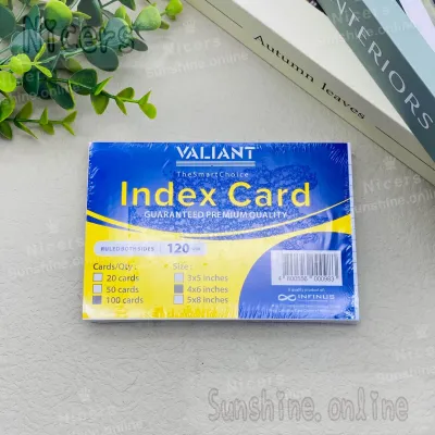 4x6 3x5 SIZE INDEX CARD RULED BOTH SIDES 100PCS PER PACK