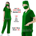 Baju Oka /  Baju Oka Lengan Pendek / Baju OK Medis Model Terbaru / Baju Bidan / Seragam Jaga Perawat / Leher V – Bahan Lembut dan Adem. 