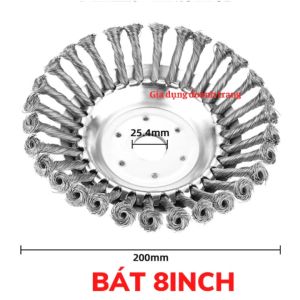 Lưỡi máy cắt cỏ Lưỡi rẫy cỏ tận gốc sợi thép đường kính 150-200mm