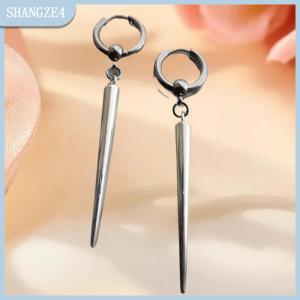 【SHANGZE4】 Punk Hip Hop Color Drop Earrings For Women Men Gothic Metal Geometric Cone Pendant Earrings Y2K Party Jewelry Gifts