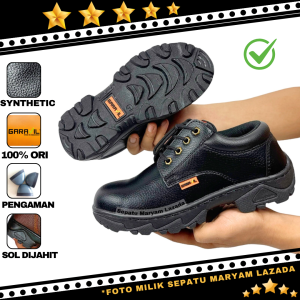 GARAVIL Sepatu Safety Pendek Tali Pria Ujung Besi Terbaru Sepatu Kerja Pria Waanita KItchen Tambang