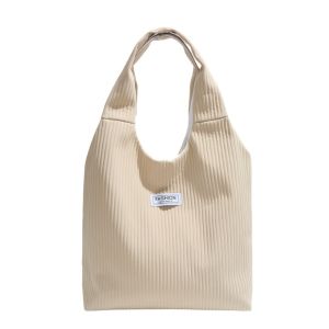 SDRYHTDH Large Capacity Hand-held Tote Bag Solid Color Kroean Style Shoulder Bag Simple Shopping Bag Womens Handbag Student