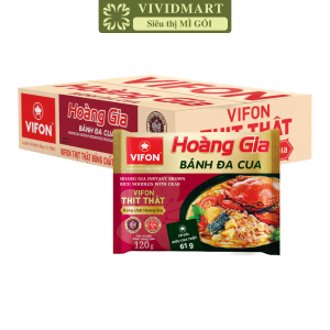 [THÙNG 18 GÓI] – VIFON – Bánh đa Hoàng Gia 2 vị: Bánh Đa Cua Bánh Đa Cá (có gói cá/cua) (120g/gói) - Bánh đa ăn liền