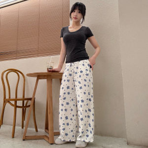 CJP HOME   กางเกงขายาวผู้หญิงลายกราฟิก  สีพาสเทล มีเชือกรูด มีกระเป๋า2ข้าง มีหลายลายให้ได้เลือกใส่ เนื้อผ้าใส่สบายมากเวอร์