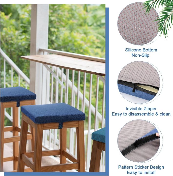 Geetery Pcs Bar Stool Cushions 12 x 12 x Inch Square Seat