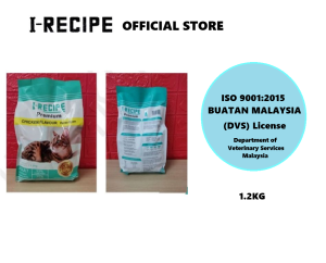 Makanan Kucing I-Recipe Premium 1.2kg/1.2kg x 5pkt -Perasa Ayam( I-Recipe Premium Adult Dry Cat Food -Chicken Flavour )
