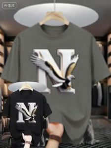MenS Summer Short-Sleeved T-Shirt With Letter Print Round Neck Suitable For Spring Summer And Autumn.The Fabric Is Light And Comfortable Machine Washable