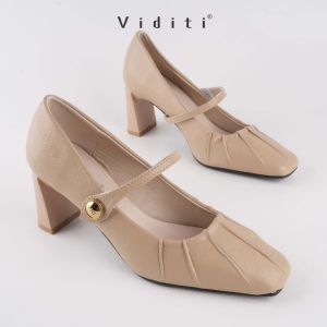 Viditi Priya Block Heels 7 cm | Shoes | Sepatu Import Wanita | Kerja | Kuliah | Kantor | Tapak Tahu