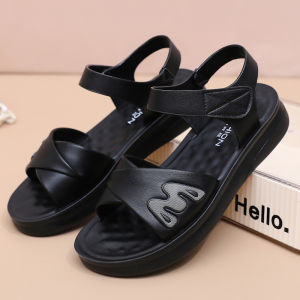 [Free Shipping] 2026 New Summer Flat Sandals For Women Middle-Aged And Elderly Non-Slip Soft Sole Comfortable Ladies Outdoor Mom Sandals
