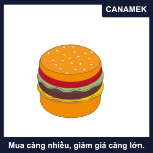 【CANAMEK】 1 Bộ 1 6 Dollhouse Hamburger Bộ đồ ăn bữa ăn hộp mini thực phẩm chơi Tấm mô hình thu nhỏ trang trí nhà bếp Phụ kiện tự làm