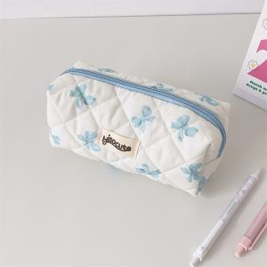 OPEAREY Bowknot Pen Bag Large Capacity Multi-function Stationery Storage Bag Portable Stationery Organizer Student