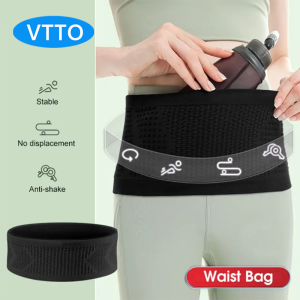 VTTO Large Capacity Running Waist Bag Invisible Sports Running Belt Silicone Anti-slip Breathable Belt Bag Phone Pouch for Men Women