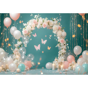 ผ้าพื้นหลังสำหรับถ่ายภาพฉากบรรยากาศเด็กวันเกิดใหม่ ตกแต่งเทศกาล