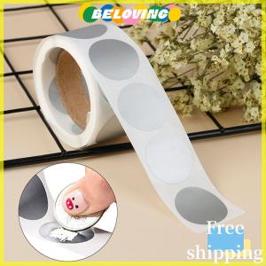 Beloving Flash Sale สติกเกอร์สีเงินทรงกลมลอกออกได้จำนวน300ชิ้นสติกเกอร์ติดป้ายสำหรับขูดขนาด1นิ้ว