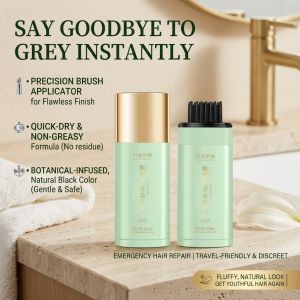 Hair Pen White Hair Cover Herbal Formula Non-Damaging Temporary Dye Plant-Based Color Tool