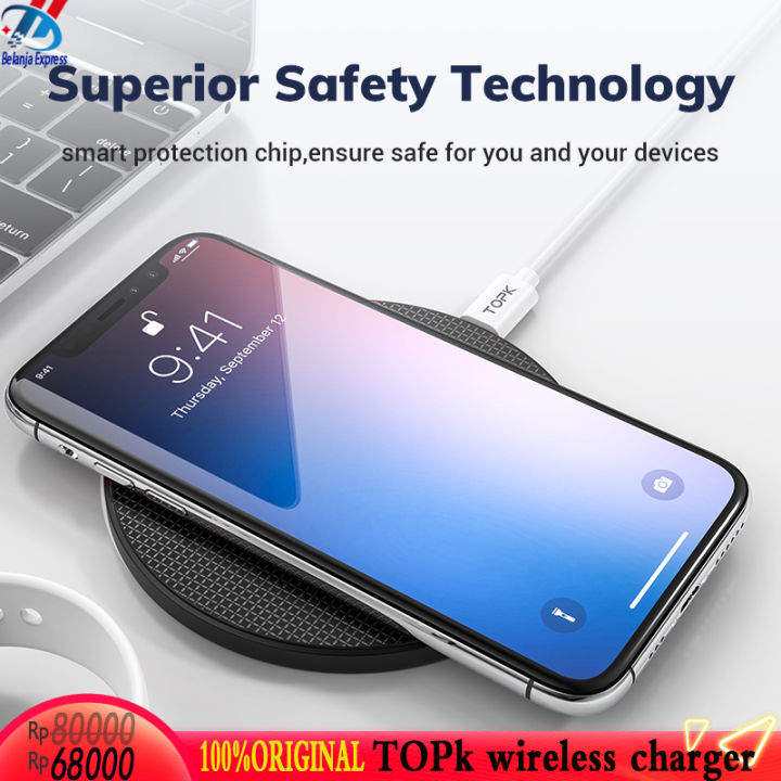 TOPK 10W Wireless Charger For iPhone 12 11 Pro Max Fast Wireless