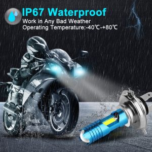 1pcs RGB Changable Car Led H4 Motorcycle Headlight Wireless Motorcycle Head Lamp DRL LED Bulb Moto Light