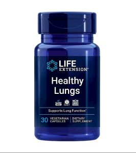 Life Extension Healthy Lungs Supplement Respiratory Function Support 30 Vegetarian Capsules