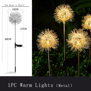 Warmtaste LED solar Dandelion Lamp Outdoor Waterproof Automatically Switch Garden Decorative Lights for House Yard Pathway Christmas Night Lighting Light