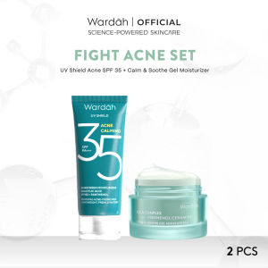 Wardah UV Shield Acne Calming Sunscreen Moisturizer SPF 35 PA+++ untuk komedo jerawat