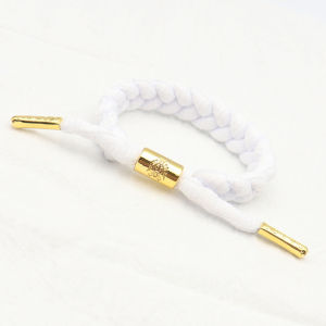 Holographic Reflective Gold Buckle Little Lion Bracelet Fashion Knitted Couple Student Lace Rainbow Bracelet