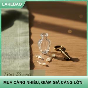 【LAKEBAO】 Thu nhỏ bình thủy tinh cho Dollhouse trang trí nội thất DIY hương liệu chai thủy tinh thủ công mỹ nghệ độc đáo bảng trung tâm cho nhà và văn phòng