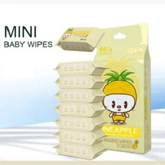 khăn giấy ướt mini không mùi 1 bịch 8 gói nhiều hình dễ thương bỏ túi tiện lợi