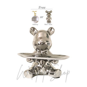 Pajangan Bear Tray Holder Serbaguna Dekorasi Ruang Tamu Kantor & Rumah