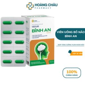 Viên Bổ Não Vietlife Bình An - Giúp Tăng Cường Lưu Thông Máu Phục Hồi Sau Tai Biếng Hộp 30 Viên
