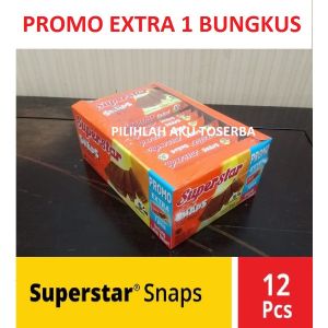 SUPERSTAR SNAPS TRIPLE CHOCOLATE - 1 box isi 12 pcs (HARGA PER BOX)