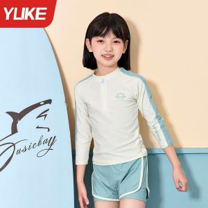 Đồ Bơi Bé Gái Đồ Bơi Trẻ Em Dài Tay YUKE 5027 – Co Giãn Tốt Thoải Mái Vận Động