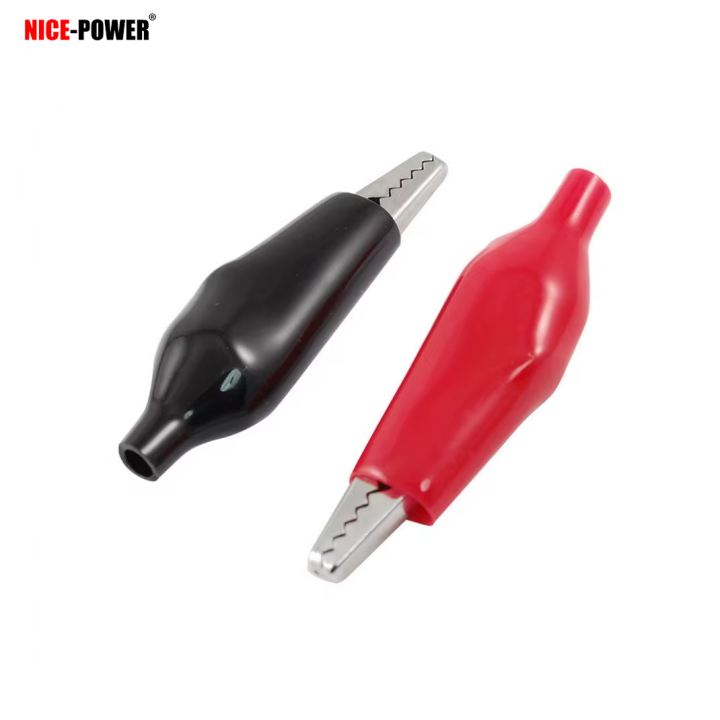 Black Red Soft Plastic Coated Testing Probe Aligator Clips - Foto 8