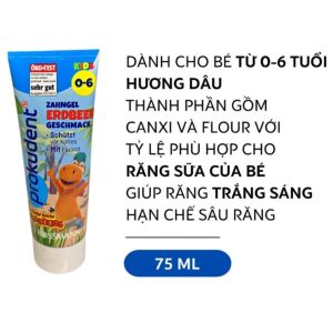 Kem đánh răng trẻ em Prokudent 75ml nội địa Đức an toàn không cay