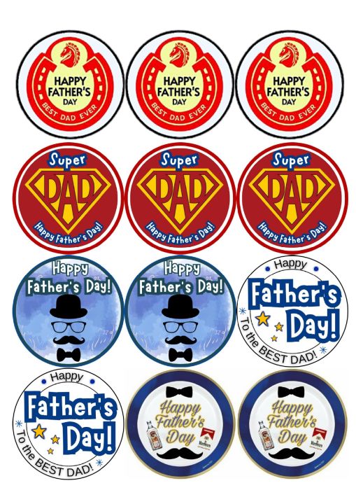 FATHERS DAY CAKE TOPPER CENTERPIECE 2.6CM PRINTABLES | Lazada PH