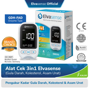 Alat Cek 3in1 Elvasense (Gula Kolesterol dan Asam Urat)