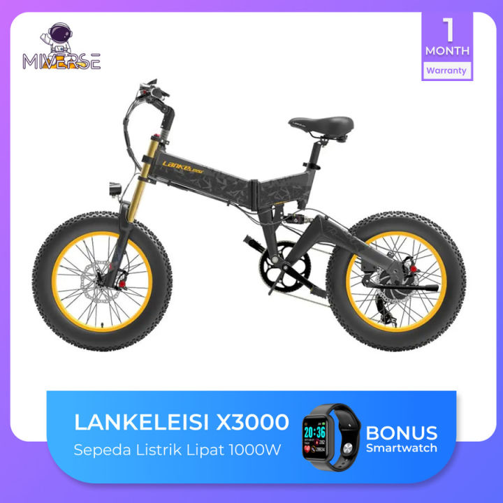 Lankeleisi X3000 Plus Sepeda Listrik Lipat MTB Folding Bike Sepeda