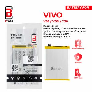 BT ACC Battery Baterai Batre Vivo Y30 Y30i Y50 Vivo B-M3 Original