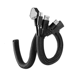 ฝาครอบป้องกันปลอกสายเคเบิลถักแบบทนความร้อนได้สำหรับรถจักรยานยนต์ยานยนต์สาย PC TV สำหรับคอมพิวเตอร์อิเล็กทรอนิกส์