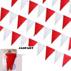 isi 15 Bendera / banner merah putih segitiga warna warni / hut RI / kemerdekaan/ Dirgahayu