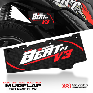MOKOTO ELITE SERIES BEAT FI V3 RUBBER MUD FLAPS DIRT AND MUD GUARD PROTECTOR FOR HONDA BEAT Fi V3 MOTORCYCLE SPEEDMOTO