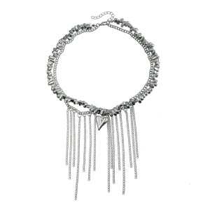 Elegant Charm Heart Pendant Necklace with Elegant Teardrop Tassels Designs Alloy Materials for Various Occasions