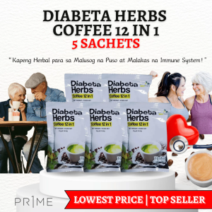 Diabeta Herbs 12 in 1 Coffee - Supplement Supports Healthy Blood Sugar Levels l 1 Box = 10 Sachets
