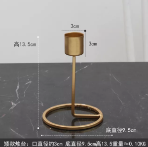 Tempat Lilin Nordic Metal Iron Candlestick Gold Retro Candle Holder Wedding Decor Photo Props