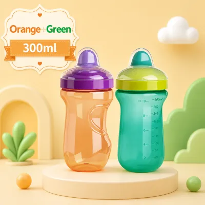 300ml Large-Capacity Shock-Resistant Childrens Duckbill Learning Drinking Cup with Lid - Safe & Eco-Friendly Material
