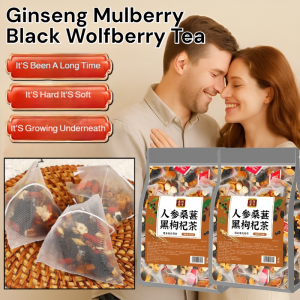 Ginseng mulberry black wolfberry tea/ Tonic tea tea beverage/ Triangle bag tea/ High-quality raw materials/ Refreshing/ Kidney strengthening